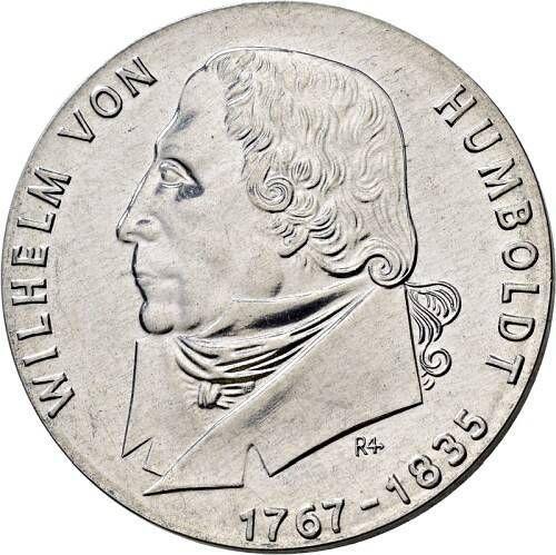 Obverse 20 Mark 1967 "Humboldt" Aluminum One-sided strike -  Coin Value - Germany, GDR