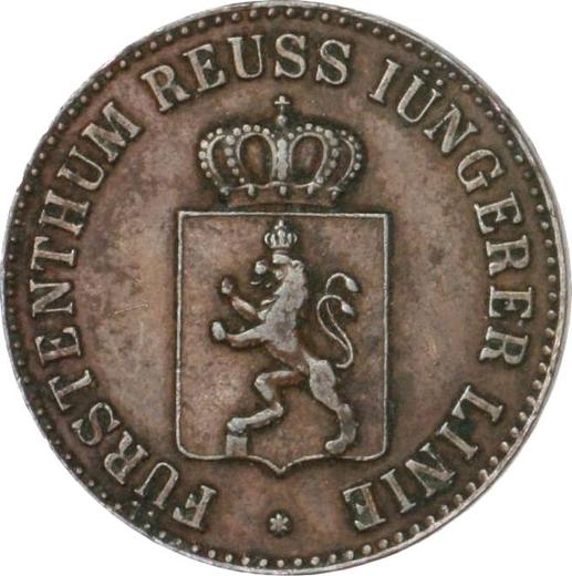 Awers monety - 3 fenigi 1855 A - cena  monety - Reuss-Schleiz, Henryk LXVII