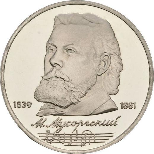 Obverse Rouble 1989 "Modest Mussorgsky" -  Coin Value - Russia, Soviet Union - USSR