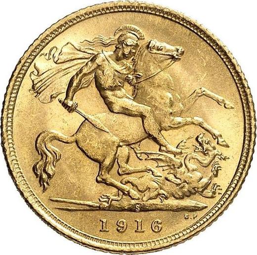 Revers 1/2 Sovereign 1916 S - Goldmünze Wert - Australien, Georg V
