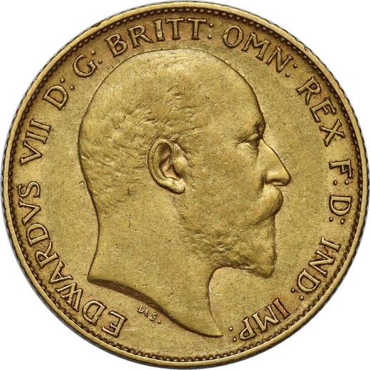Obverse Half Sovereign 1908 P - Gold Coin Value - Australia, Edward VII