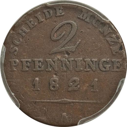 Obverse 2 Pfennig 1821-1840 A Incuse Error -  Coin Value - Prussia, Frederick William III