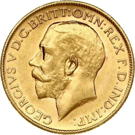 Obverse Sovereign 1912 M - Gold Coin Value - Australia, George V