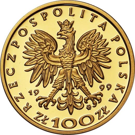 Obverse 100 Zlotych 1999 MW ET "Sigismund II Augustus" - Gold Coin Value - Poland, III Republic after denomination