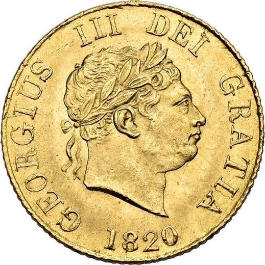 Avers 1/2 Sovereign 1820 - Goldmünze Wert - Großbritannien, Georg III