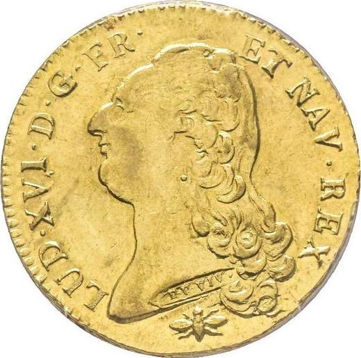Avers Doppelter Louis d'or 1787 D - Goldmünze Wert - Frankreich, Ludwig XVI