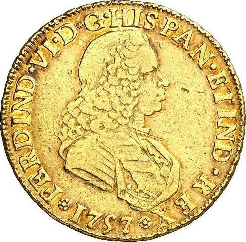 Obverse 4 Escudos 1757 Mo MM - Gold Coin Value - Mexico, Ferdinand VI