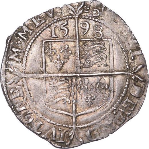 Reverse Sixpence 1598 "Sixth issue" - Silver Coin Value - United Kingdom, Elizabeth I