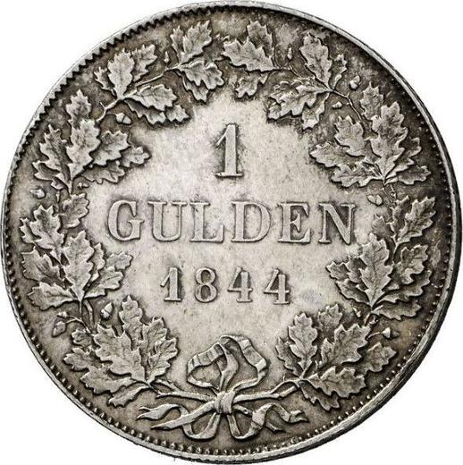 Reverse Gulden 1844 - Silver Coin Value - Frankfurt am Main, Free City