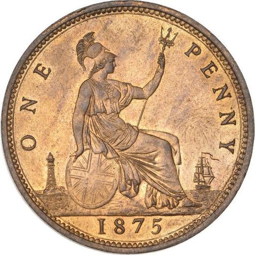 Reverse Penny 1875 "Type 1860-1894" -  Coin Value - United Kingdom, Victoria