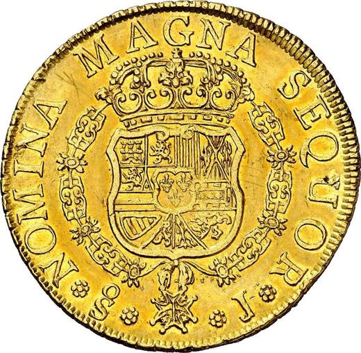 Reverse 8 Escudos 1753 So J - Gold Coin Value - Chile, Ferdinand VI