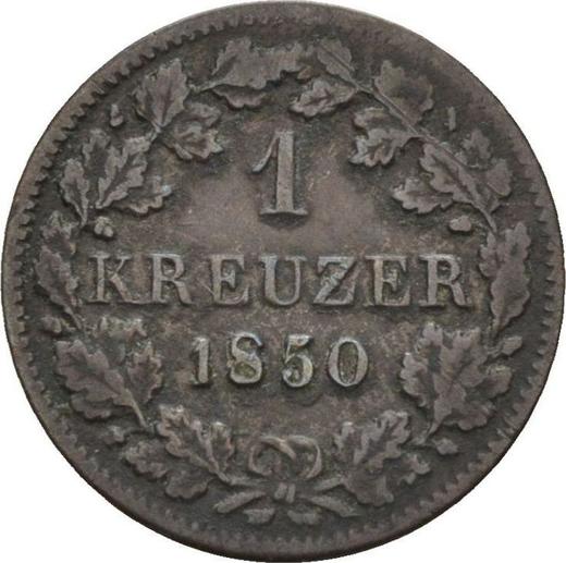 Reverse Kreuzer 1850 - Silver Coin Value - Württemberg, William I