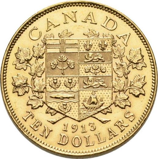 Reverse 10 Dollars 1913 - Gold Coin Value - Canada, George V