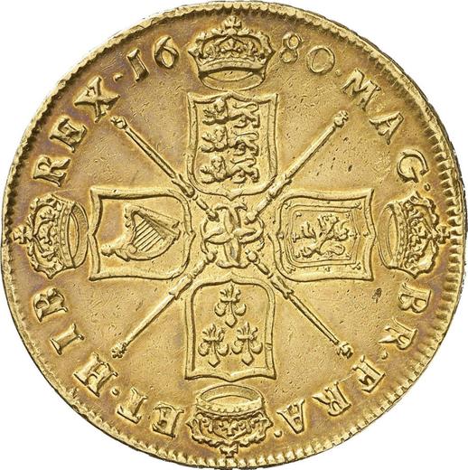 Reverse Five guineas 1680 "Second laureate bust" - Gold Coin Value - United Kingdom, Charles II
