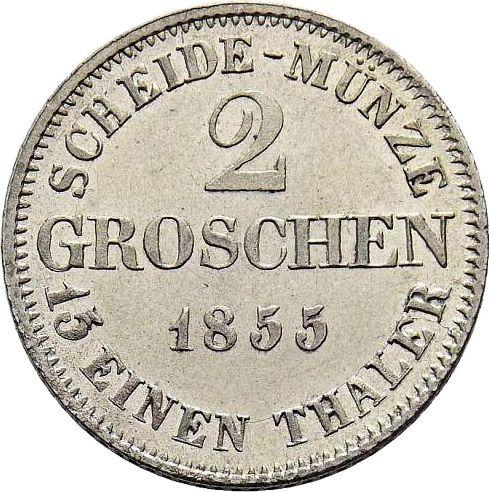 Reverse 2 Groschen 1855 F - Silver Coin Value - Saxe-Coburg and Gotha, Ernest II