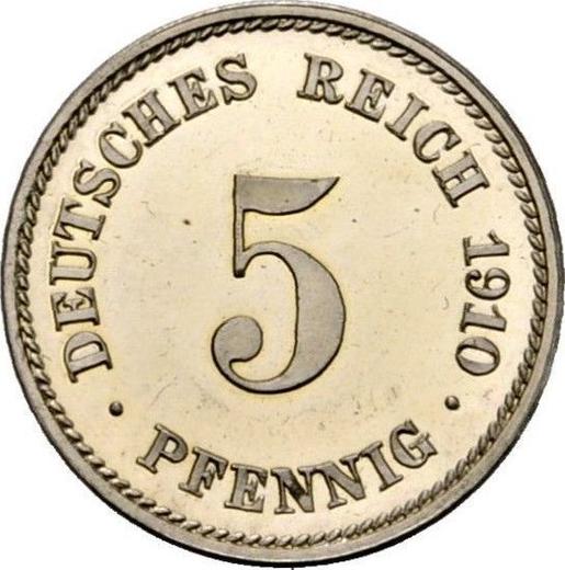 Obverse 5 Pfennig 1910 E "Type 1890-1915" - Coin Value - Germany, German Empire