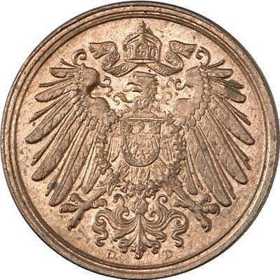 Reverse 1 Pfennig 1899 D "Type 1890-1916" - Coin Value - Germany, German Empire