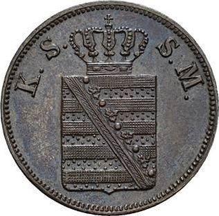 Obverse 2 Pfennig 1855 F -  Coin Value - Saxony-Albertine, John