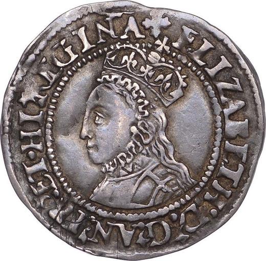 Anverso 2 peniques (1/2 Groat) Sin fecha (1560-1561) "Segunda edición" - valor de la moneda de plata - Gran Bretaña, Isabel I