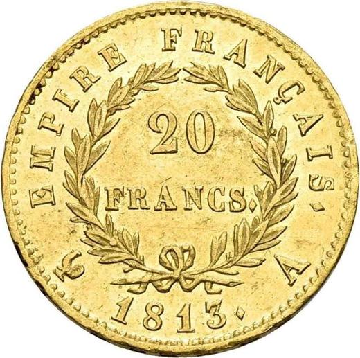 Reverse 20 Francs 1813 A "Type 1809-1815" - Gold Coin Value - France, Napoleon I