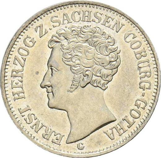 Аверс монеты - 1/6 талера 1842 года G - цена серебряной монеты - Саксен-Кобург-Гота, Эрнст I