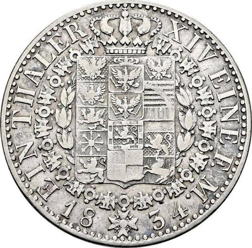 Reverse Thaler 1834 D - Silver Coin Value - Prussia, Frederick William III