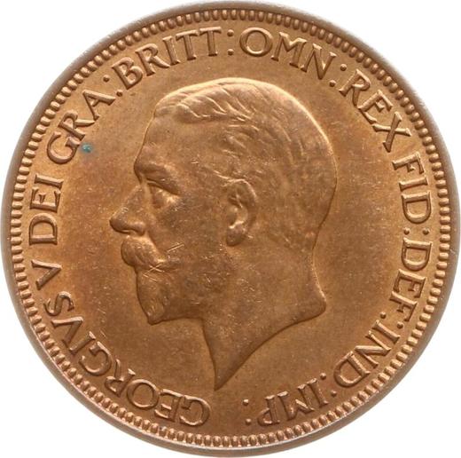 Obverse Halfpenny 1936 -  Coin Value - United Kingdom, George V