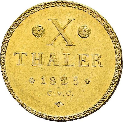 Reverse 10 Thaler 1825 CvC - Gold Coin Value - Brunswick-Wolfenbüttel, Charles II