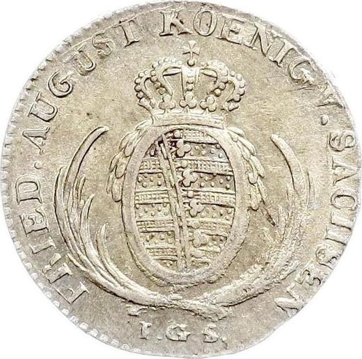 Obverse 1/24 Thaler 1822 I.G.S. - Silver Coin Value - Saxony-Albertine, Frederick Augustus I