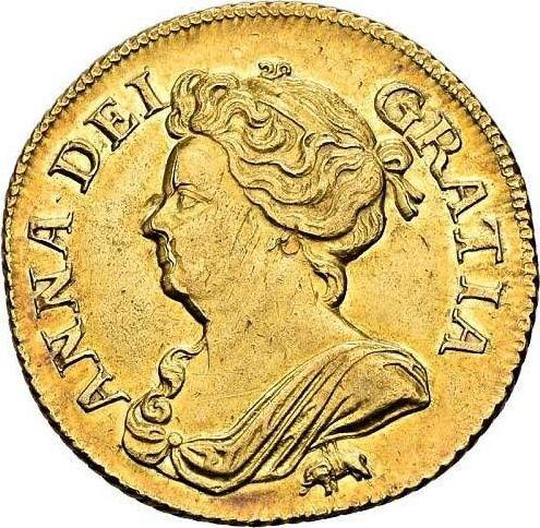 Obverse Guinea 1709 "Second draped bust" Elephant and castle - Gold Coin Value - United Kingdom, Anne