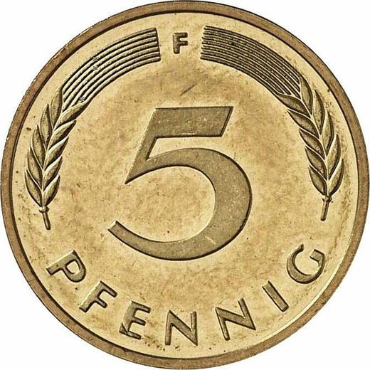 Obverse 5 Pfennig 1997 F - Coin Value - Germany, FRG
