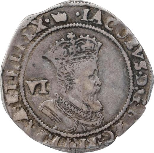 Obverse Sixpence 1607 "Fourth bust" - Silver Coin Value - United Kingdom, James I