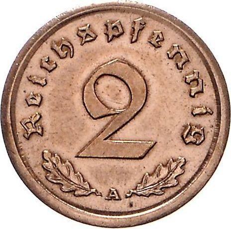 Obverse 2 Reichspfennig 1936 A "Type 1936-1940" -  Coin Value - Germany, Third Reich