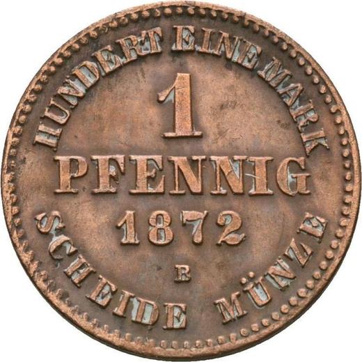 Revers 1 Pfennig 1872 B - Münze Wert - Mecklenburg-Schwerin, Friedrich Franz II