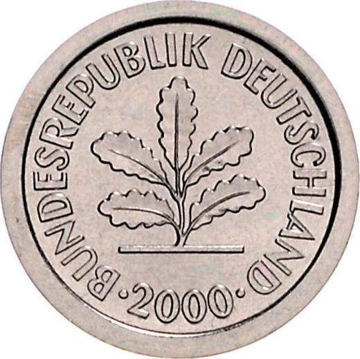 Reverse 50 Pfennig 1949-2001 5 Pfennig blank -  Coin Value - Germany, FRG