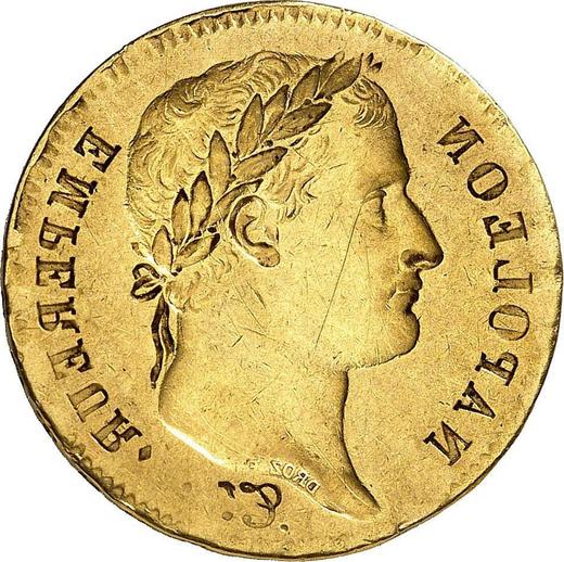 Reverse 40 Francs 1807 A "Type 1807-1808" Incuse Error - Gold Coin Value - France, Napoleon I