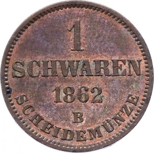 Reverse 1 Schwaren 1862 B -  Coin Value - Oldenburg, Nikolaus Frederick Peter
