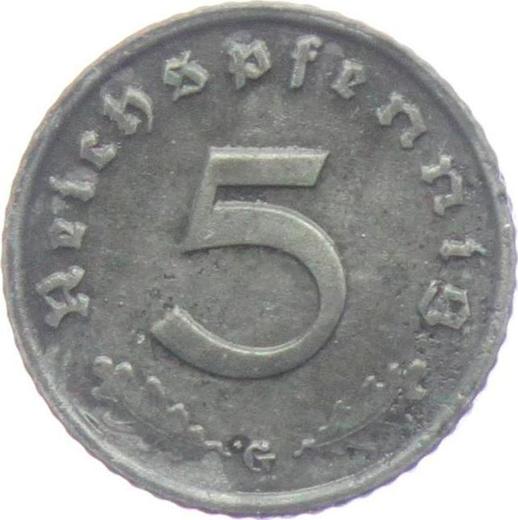 Obverse 5 Reichspfennig 1943 G "Type 1940-1944" -  Coin Value - Germany, Third Reich
