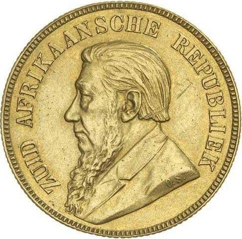 Obverse Pond (Transvaal) 1892 Double shaft - Gold Coin Value - RSA, Transvaal Republic