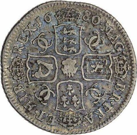 Reverse Shilling 1680 "Second laureate bust" Plume on both sides - Silver Coin Value - United Kingdom, Charles II