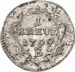 Revers Kreuzer 1799 B - Silbermünze Wert - Ansbach-Bayreuth, Friedrich Wilhelm III