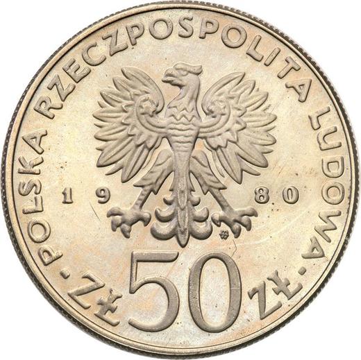 Obverse Pattern 50 Zlotych 1980 MW "Casimir I the Restorer" Copper-Nickel - Coin Value - Poland, Peoples Republic