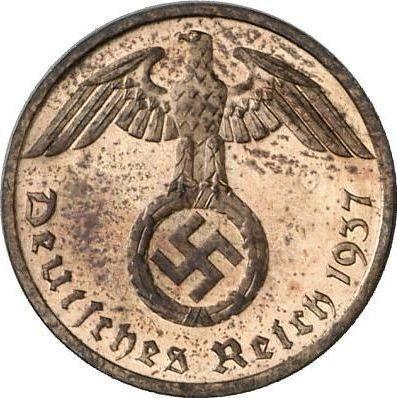 Reverse 1 Reichspfennig 1937 F "Type 1936-1940" -  Coin Value - Germany, Third Reich