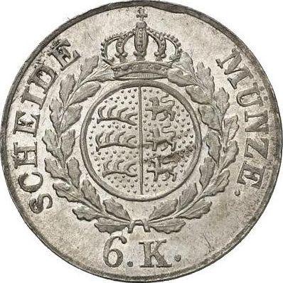 Reverse 6 Kreuzer 1823 "Type 1823-1825" - Silver Coin Value - Württemberg, William I