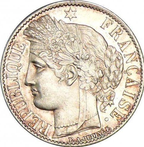 Anverso 1 franco 1881 A "Tipo 1871-1895" - valor de la moneda de plata - Francia, Tercera República