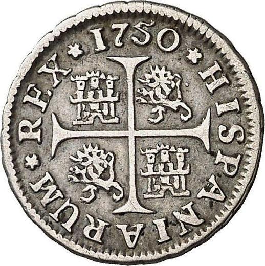 Reverse 1/2 Real 1750 S PJ - Silver Coin Value - Spain, Ferdinand VI