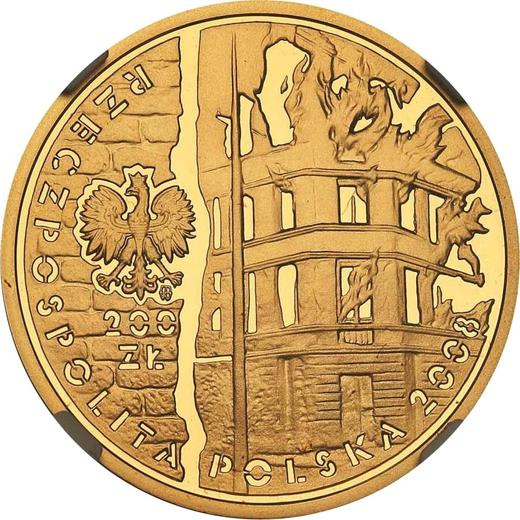 Obverse 200 Zlotych 2008 MW UW "65th Anniversary of Warsaw Ghetto Uprising" - Gold Coin Value - Poland, III Republic after denomination
