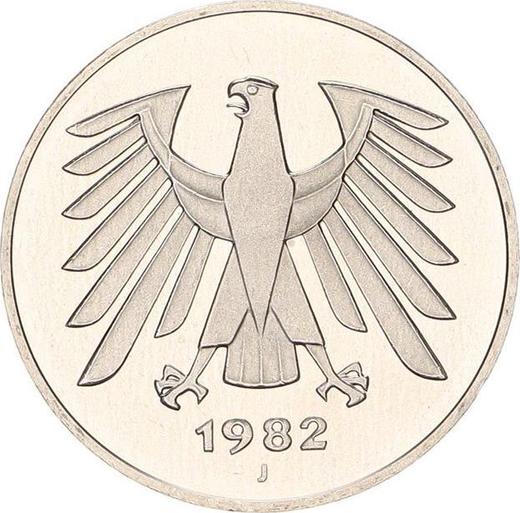 Revers 5 Mark 1982 J - Münze Wert - Deutschland, BRD