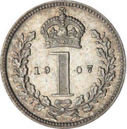 Reverse Penny 1907 "Type 1902-1910" - Silver Coin Value - United Kingdom, Edward VII