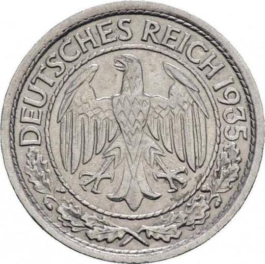 Obverse 50 Reichspfennig 1935 E - Coin Value - Germany, Weimar Republic